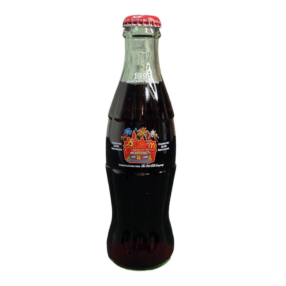 VTG 1999 COKE BOTTLE McDonald's Celebrating 25,000 Restaurants Chicago, Illinois